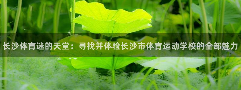 三亿体育登录：长沙体育迷的天堂：寻找并体验长沙市体育运动学校的全部魅力